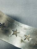 Majestic Starfish Shells Native American Navajo Sterling Silver Stars Bracelet Signed-Nativo Arts