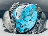 One Of The Best Ever Vintage Native American Navajo Morenci Turquoise Sterling Silver Bracelet-Nativo Arts