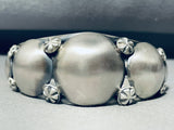 Timothy Yazzie Vintage Native American Navajo Sterling Silver Dome Bracelet-Nativo Arts