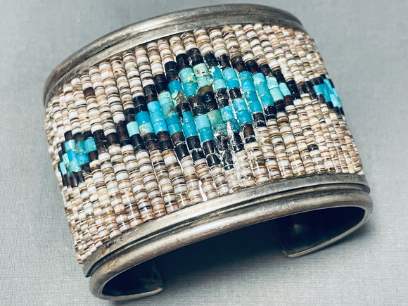 Best 6.5 Inch Wrist Vintage Native American Navajo Turquoise Sterling Silver Bracelet-Nativo Arts
