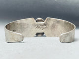 Rare Apache Vintage Navajo Carico Lake Turquoise Sterling Silver Bracelet-Nativo Arts
