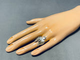 Intricate Vintage Native American Navajo Sterling Silver Eagle Immense Ring-Nativo Arts