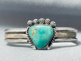 Rare Vintage Native American Hopi Green/turquoise Sterling Silver Bracelet-Nativo Arts
