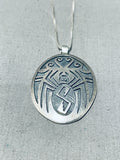 Important Vintage Native American Hopi Signed Sterling Silver Spider Necklace-Nativo Arts