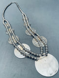 Highly Detailed Vintage Native American Hopi Sterling Silver Squash Blossom Necklace-Nativo Arts