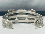 Sky Blue Turquoise Vintage Native American Navajo Sterling Silver Bracelet-Nativo Arts