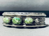 Very Rare Damale!! Vintage Native American Navajo Sterling Silver Bracelet-Nativo Arts