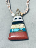 Vintage Native American Santo Domingo Heishi Turquoise Sterling Silver Necklace-Nativo Arts