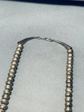 Gasp! Vintage Native American Navajo Royston Turquoise Sterling Silver Squash Blossom Necklace-Nativo Arts