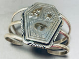 Important Sacred Bear Vintage Native American Navajo Sterlin Gsilver Gold Bracelet-Nativo Arts