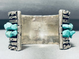 Unrivaled 97 Gram Vintage Native American Navajo Old Turquoise Sterling Silver Bracelet-Nativo Arts