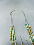 Tubes Of Royston Turquoise!! Native American Navajo Sterling Silver Necklace-Nativo Arts