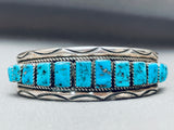 Important Vintage Native American Navajo Tom Tso Turquoise Sterling Silver Bracelet-Nativo Arts