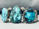 Lewis Brown Vintage Native American Navajo Turquoise Sterling Silver Bracelet-Nativo Arts