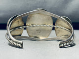 Phosphosiderite!! Best Vintage Native American Navajo Sterling Silver Bracelet Cuff-Nativo Arts