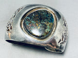 One Of The Best Vintage Native American Navajo Gilbert Turquoise Sterling Silver Bracelet-Nativo Arts