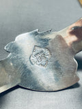 Important Dave Clark Rare Vintage Native American Navajo Lapis Sterling Silver Bracelet-Nativo Arts