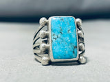 High Quality Vintage Native American Navajo Turquoise Sterling Silver Ring Old-Nativo Arts