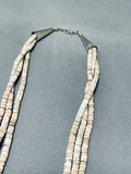 Native American Beautiful Vintage Santo Domingo 3-strand Shell Sterling Silver Necklace-Nativo Arts