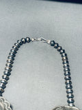 200 Grams Huge Vintage Native American Navajo Concho Sterling Silver Turquoise Necklace-Nativo Arts