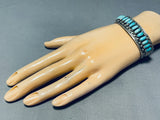 Rare Freddy Weekoty Vintage Native American Zuni Turquoise Sterling Silver Bracelet-Nativo Arts