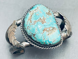 Rare Ithaca Peak Turquoise Vintage Native American Navajo Sterling Silver Bracelet-Nativo Arts