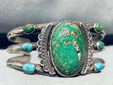 Late 1800's/ Early 1900's Vintage Native American Navajo Turquoise Ingot Or Sterling Bracelet-Nativo Arts