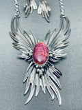 Smithsonian Artist Vintage Native American Navajo Charles Johnson Sterling Silver Necklace-Nativo Arts