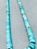 Chunky Heishi Vintage Native American Navajo Turquoise Sterling Silver Necklace Old-Nativo Arts