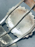 One Of The Most Unique Native American Navajo Coral Sterling Silver Concho Bracelet-Nativo Arts