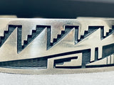 Important Artist Vintage Native American Hopi Steve Sockyma Sterling Silver Bracelet-Nativo Arts
