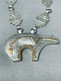 The Best Vintage Native American Navajo Bear Sterling Silver Concho Necklace-Nativo Arts