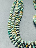 One Of The Best Native American Navajo Green Turquoise Sterling Silver Necklace-Nativo Arts
