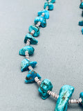 Authentic Vintage Native American Navajo Turquoise Sterling Silver Necklace-Nativo Arts