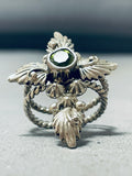 One Of The Most Unique Vintage Native American Navajo Peridot Sterling Silver Ring-Nativo Arts