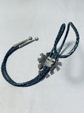 Magnificent Vintage Native American Zuni Turquoise Sterling Silver Bolo-Nativo Arts