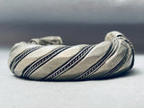 131 Grams!!!! Heavy Vintage Native American Navajo Sterling Silver Bracelet Cuff Old-Nativo Arts