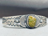 Very Rare Vintage Native American Navajo Damale Turquoise Sterling Silver Bracelet-Nativo Arts