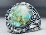 One Of The Most Vivid Vintage Native American Navajo Royston Turquoise Sterling Silver Bracelet-Nativo Arts