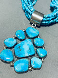 Eddy Billy Native American Navajo Turquoise Sterling Silver Necklace-Nativo Arts