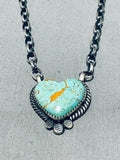 I Heart Turquoise! Vintage Native American Navajo Donny Skeet Sterling Silver Necklace-Nativo Arts