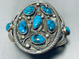 Very Important Vintage Native American Navajo Fred Thompson Turquoise Sterling Silver Bracelet-Nativo Arts