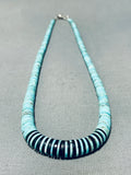 Native American Gorgy!! Vintage Santo Domingo Turquoise Sterling Silver Necklace-Nativo Arts