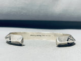Unbelievable Native American Navajo Sterling Silver Signed Bracelet-Nativo Arts