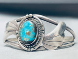 Mirror Flanks Vintage Native American Navajo Turquoise Sterling Silver Bracelet Old-Nativo Arts