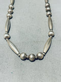 Cool Double Use Vintage Native American Navajo Sterling Silver Tubule Necklace-Nativo Arts