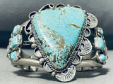 One Of The Most Unique Vintage Native American Navajo Turquoise Sterling Silver Bracelet-Nativo Arts