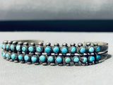 Early 1900's Vintage Native American Zuni Turquoise Sterling Silver Bracelet-Nativo Arts