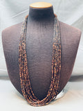 One Of The Best Vintage Santo Domingo Brown Heishi Necklace Old-Nativo Arts