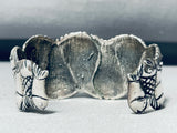One Of The Most Unique Vintage Sterling Silver Fish Bracelet Cuff-Nativo Arts